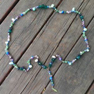 Amethyst Blue Goldstone Kyanite Necklace